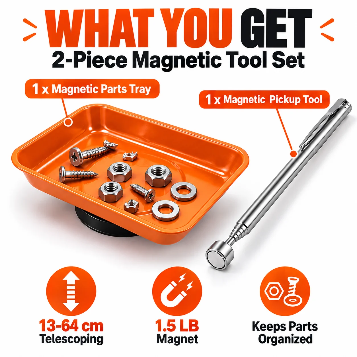 Ensemble de 2 outils de récupé - Magnetic Parts Tray avis et prix