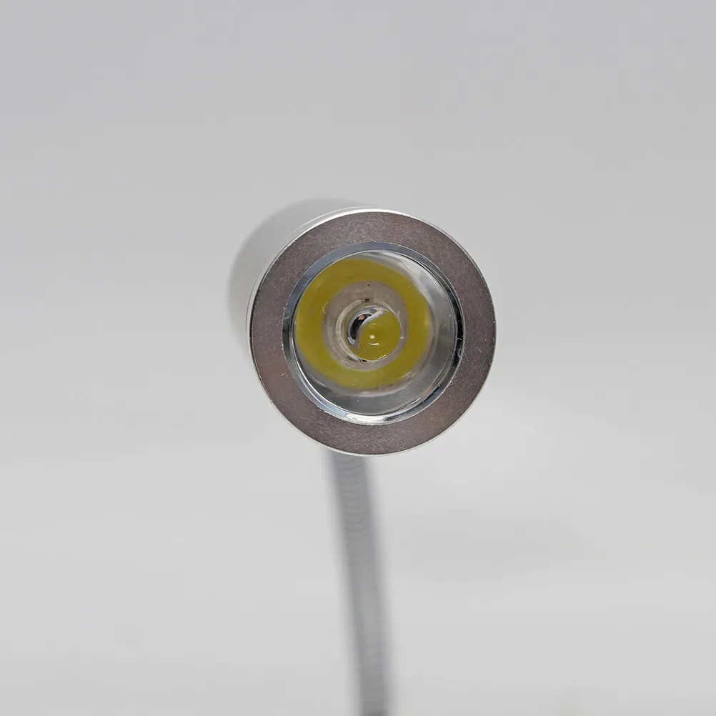 LED Clip on Bedside Reading Lamp Specular Silver Small Size Portable Eye Protection Lamp for Bedroom Office Dormitory Laptop