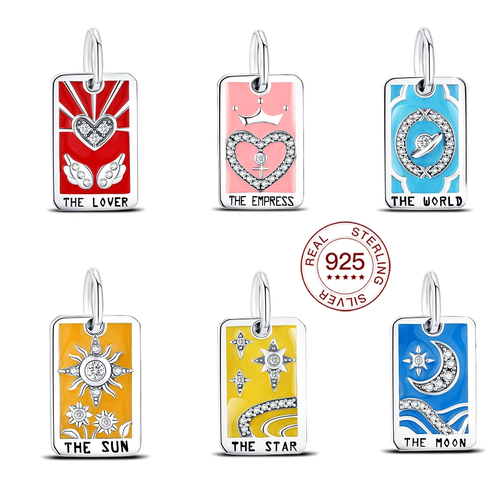 925 فضة سحر بطاقة التارو جمع الديكور الأصلي سوار المرأة الأزياء والمجوهرات للارتداء اليومي عطلة هدية