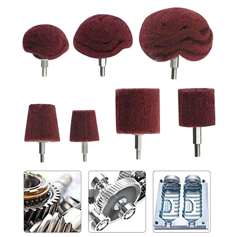 7pcs/set Mushroom-Shaped Polishing Wheels Abrasive Tools For Rust Removal Metal Polishing Metalworking Tools