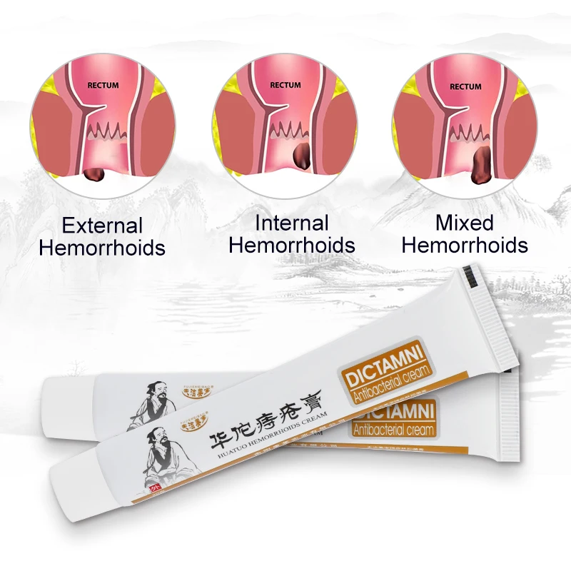 3/5/10pcs Huatuo Hemorrhoids Ointment Chinese Cream Medical Herbal Cream Internal Piles External Anal Fissure Treatment Dropship