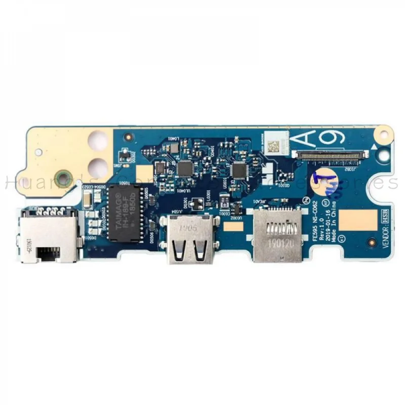 SS+Original USB I/O Port Board NS-C062 02DM050 Replacement Small Interface Board For Lenovo ThinkPad E595 Laptop