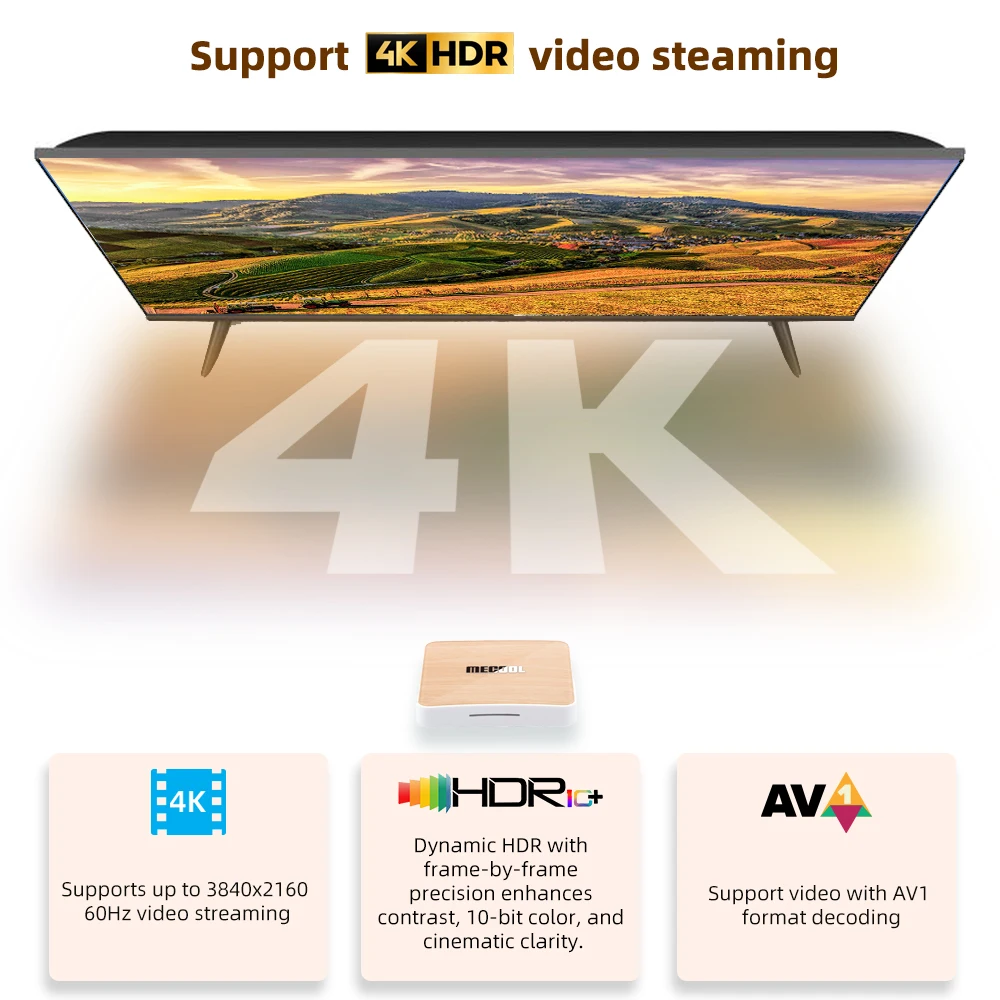 Tivi Box Android 10 4G 64Gb MECOOL KM6 Cao Cấp 11 Wifi 6 Google Chứng Nhận 8K 6K tiếng Nói Amlogic S905X4 1000M LAN Smart Tvbox