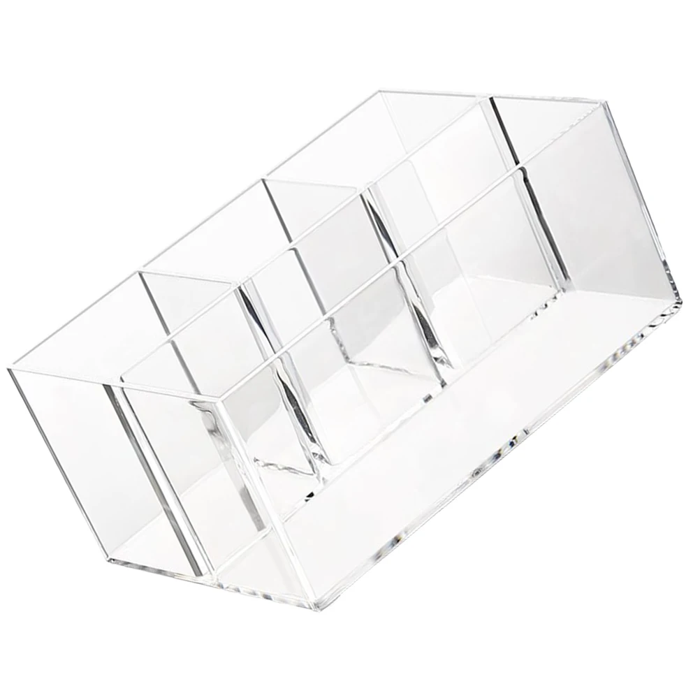 

Makeup Brush Holder ganizer Transparent 4 Compartments Desk Pen Stationery Storage Container Tabletop organizer