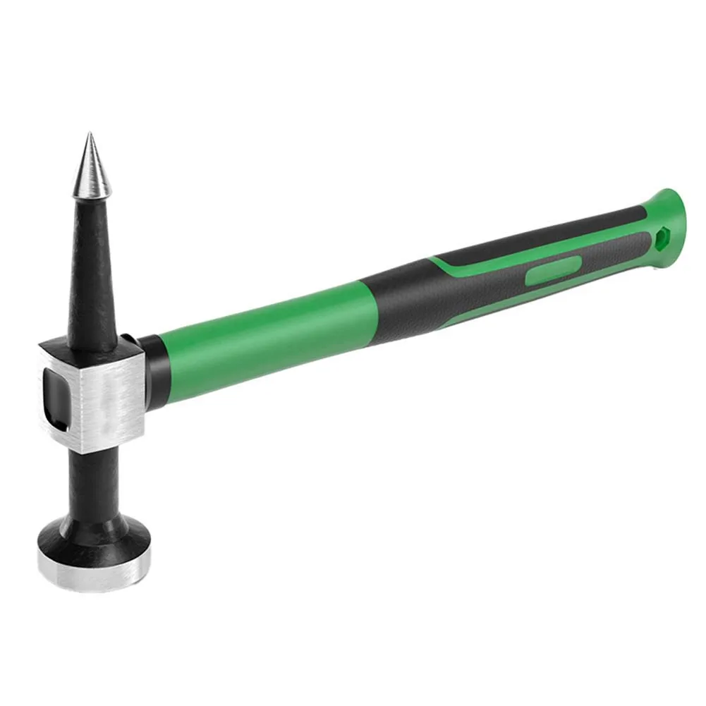 Car Repair Planishing Hammer 315mm with Fiberglass Handle and Multiple Head Types for Sheet Metal Shaping and Auto Body Work