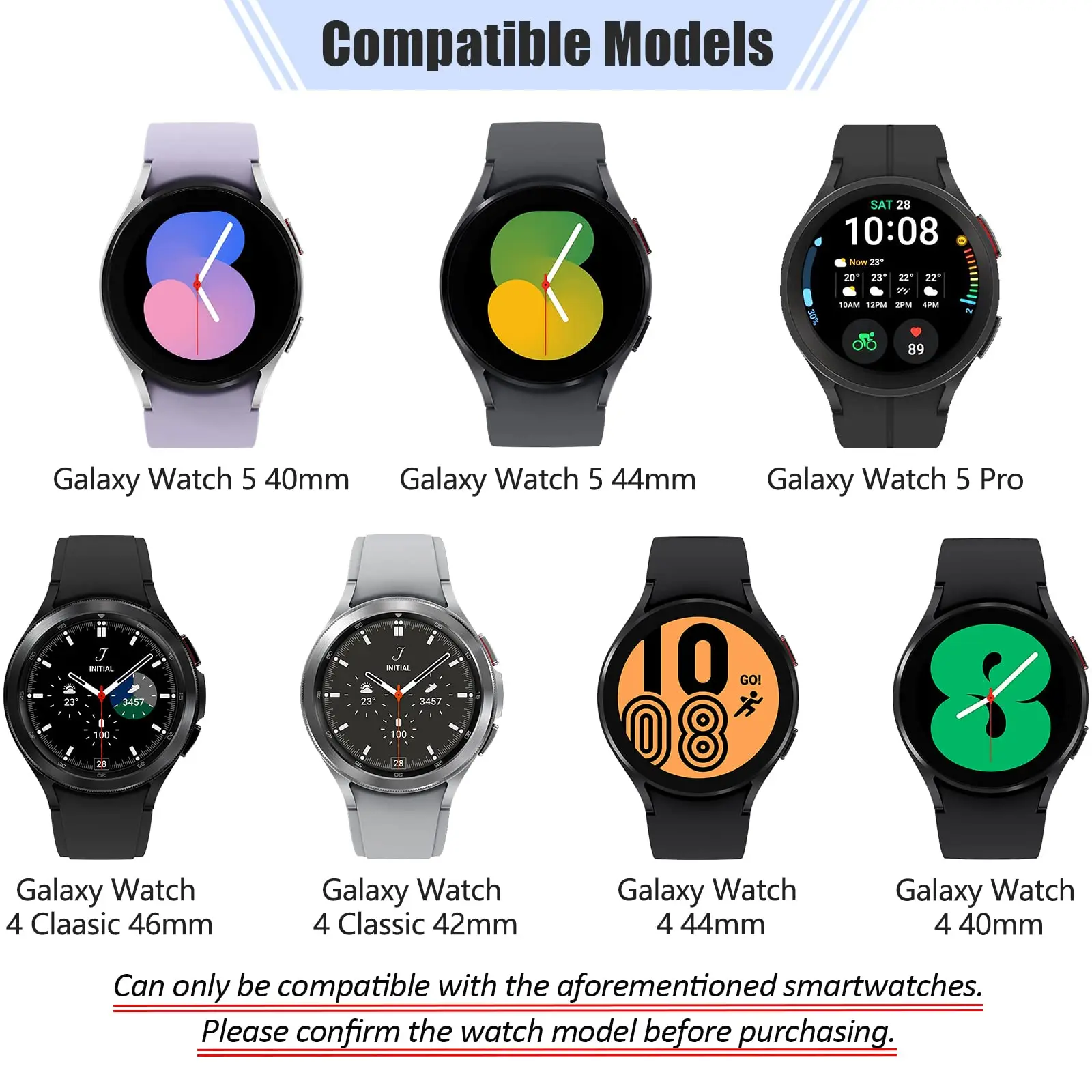 حزام ساعة من السيليكون لساعة سامسونج جالاكسي ، سوار ساعة كلاسيكي ، بدون فجوات ، 6 ، 5 ، 4 ، 44 ، 40 كان ، 43 ، 47 ، 5 برو ، 45 ، 20