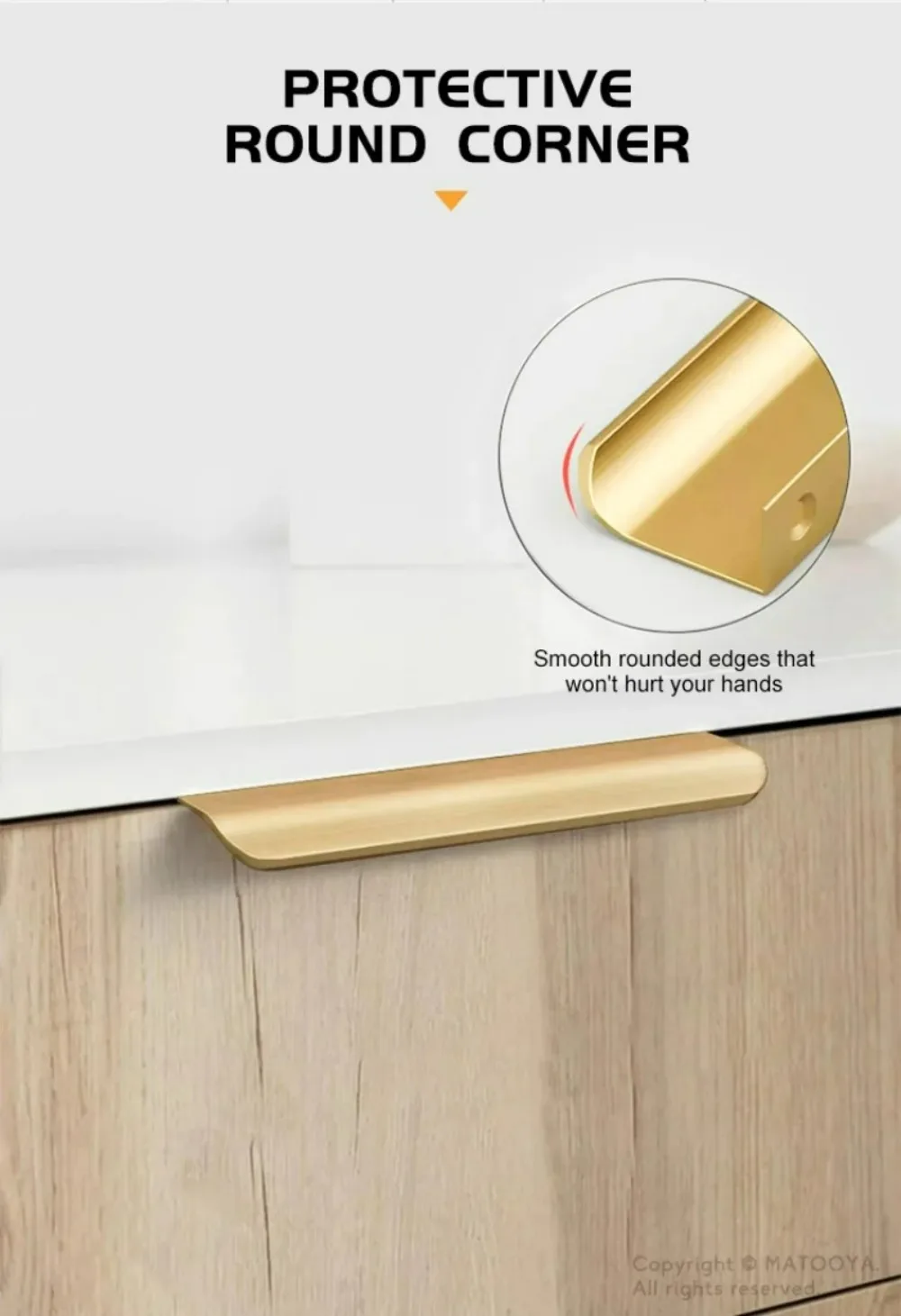 Gold-Schwarze versteckte Griffe, lange Küchenschrankgriffe, Schubladenknöpfe, Möbelgriffe aus Aluminiumlegierung, Schrankgriffe, Kleiderschrankgriffe – Detail 7