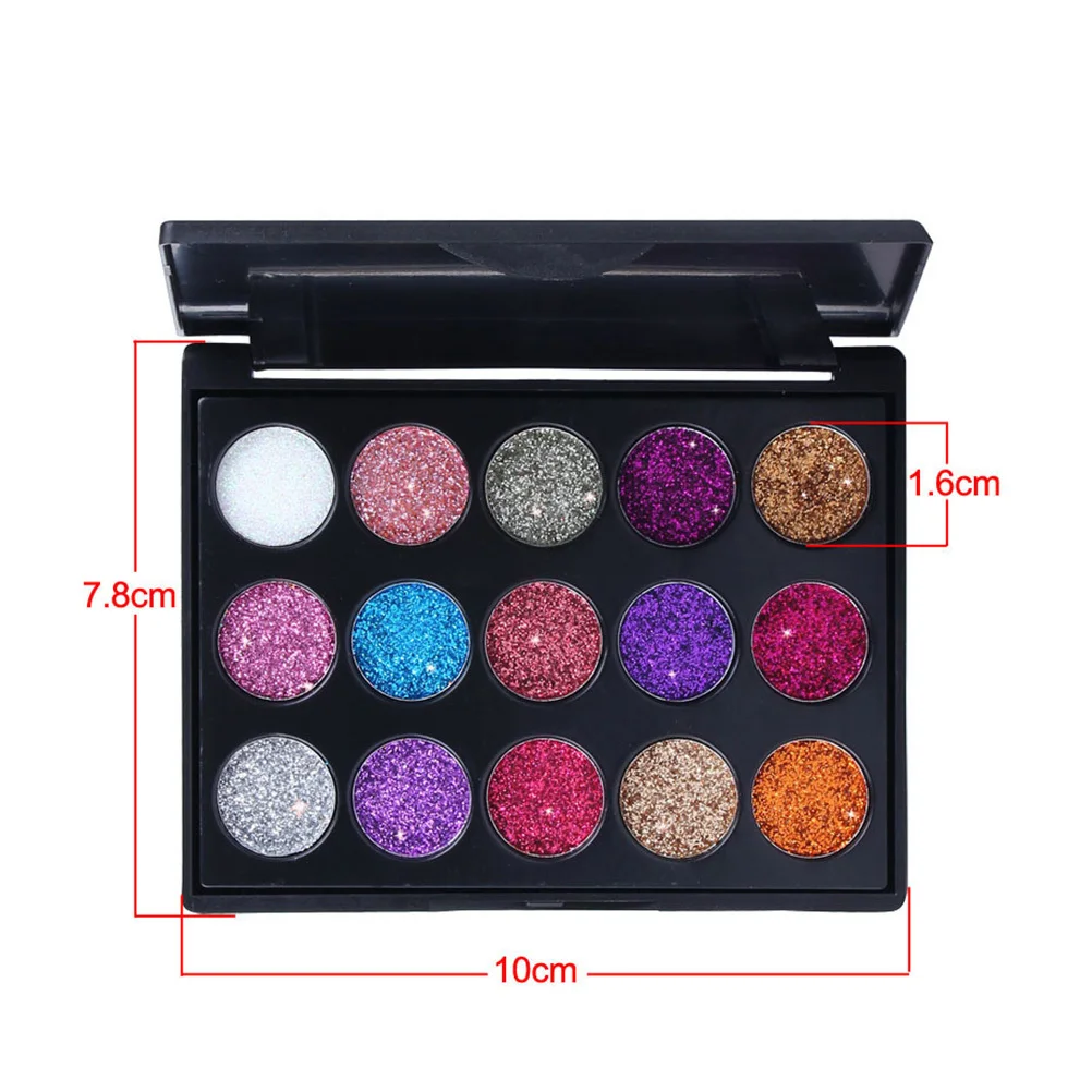 15 色のアイシャドウ パレット 高着色 スムーズで細かい質感 長持ちするメイクアップ パレット パーティーや日常使用に