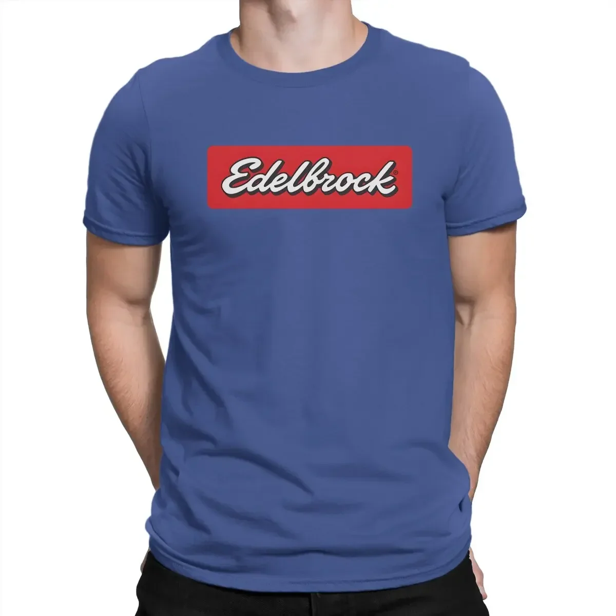 EDELBROCK PRO DRAG RACING Cotton Tops Funny Short Sleeve Crewneck Tees  Men Edelbrock  .Png T Shirt  Gift Idea T-Shirt harajuku