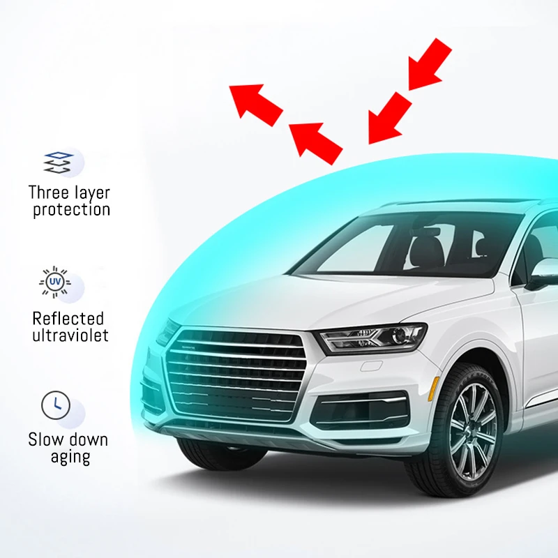 

Car Cover Full Exterior Black Auto Cover Sunshade Dustproof Protection With Reflective strips Universal for Hatchback Sedan SUV