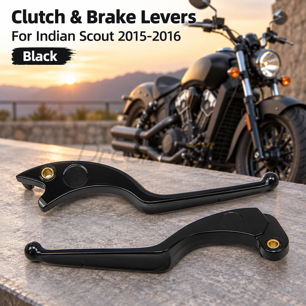 Clutch Lever + Brake Lever for Indian Scout 2015 2016 Scout Sixty 2016 Motorcycle Clutch Brake Lever Hand Control Black Aluminum