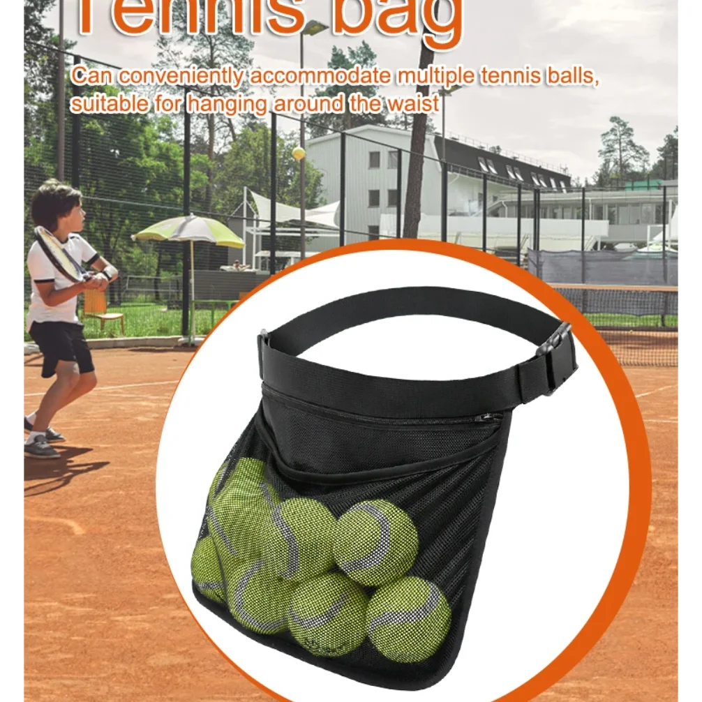 حقيبة تخزين شبكية، حزام خصر قابل للتعديل، حقيبة كرة الورك مع جيب بسحاب، حزمة خصر لإكسسوار كرة البيسبول للنساء/الرجال/المراهقين