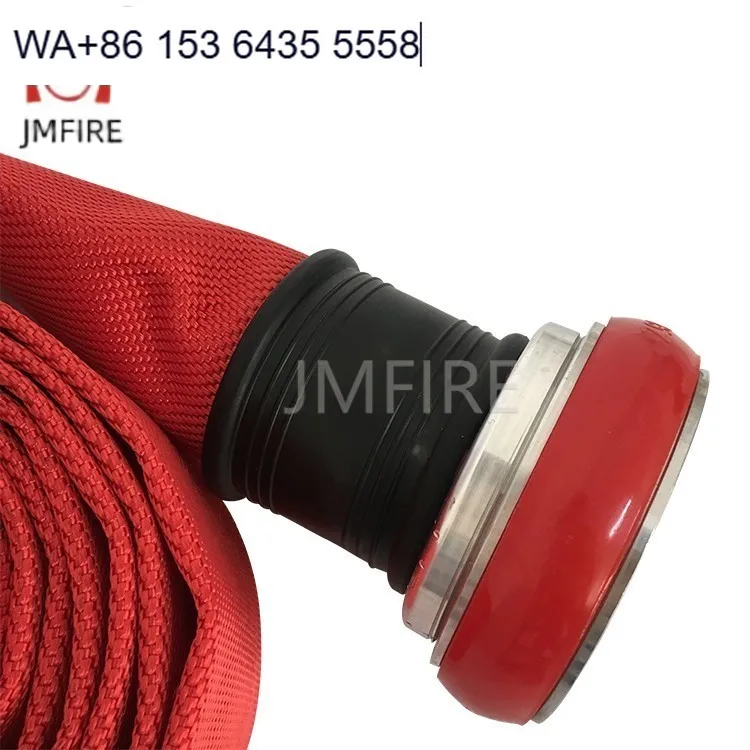 JMFIRE PVC NBR Heavy Duty Fire Hose Flexible Polyester Braided Anti Wear Puncture Resistant 80mm 1.3MPa Fire Rescue Engineering