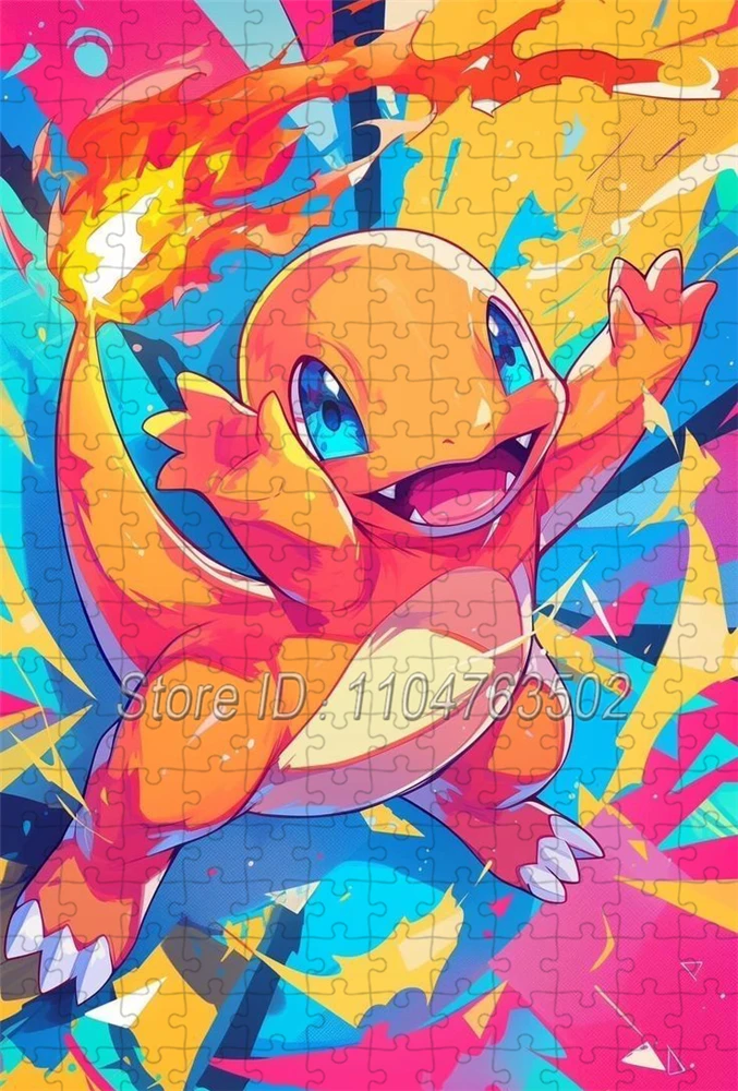 ポケモンキャラクター 200/300/500/1000 ピースパズルピカチュウヒトカゲフシギダネ漫画パズル子供大人手作りおもちゃ