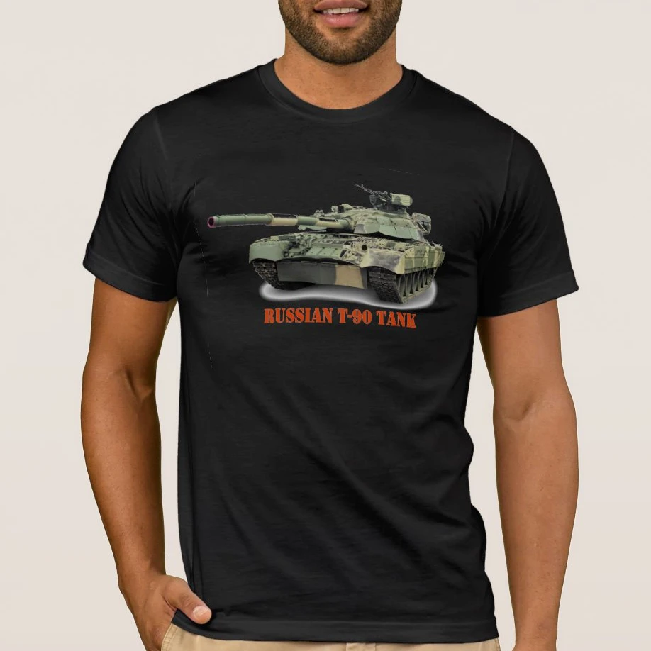 Russian T-90 Main Battle Tank T Shirt. New 100% Cotton Short Sleeve O-Neck T-shirt Casual Clothing Mens Top