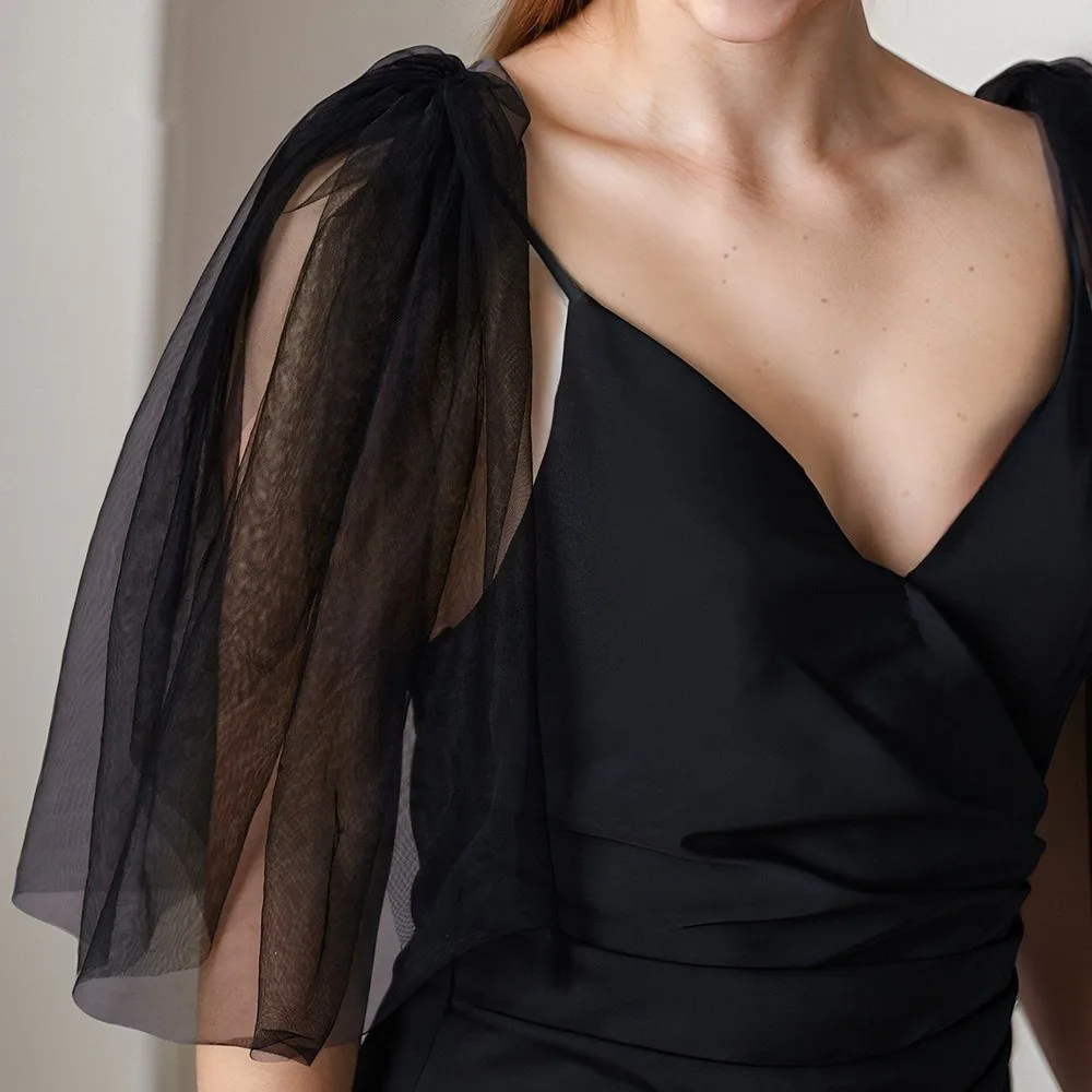 Nuove soffici maniche da sposa staccabili braccio allentato che copre guanti da banchetto in rete tinta unita da donna