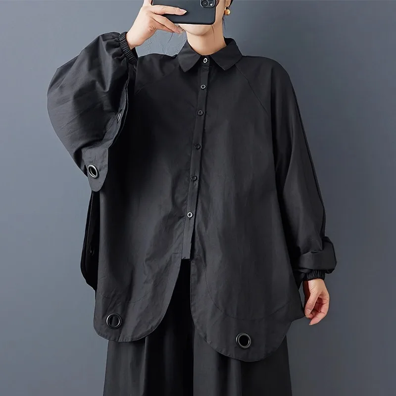 

Новинка! Женская повседневная свободная блузка с рукавом «летучая мышь» и асимметричным воротником. Модный осенний топ премиум-класса.