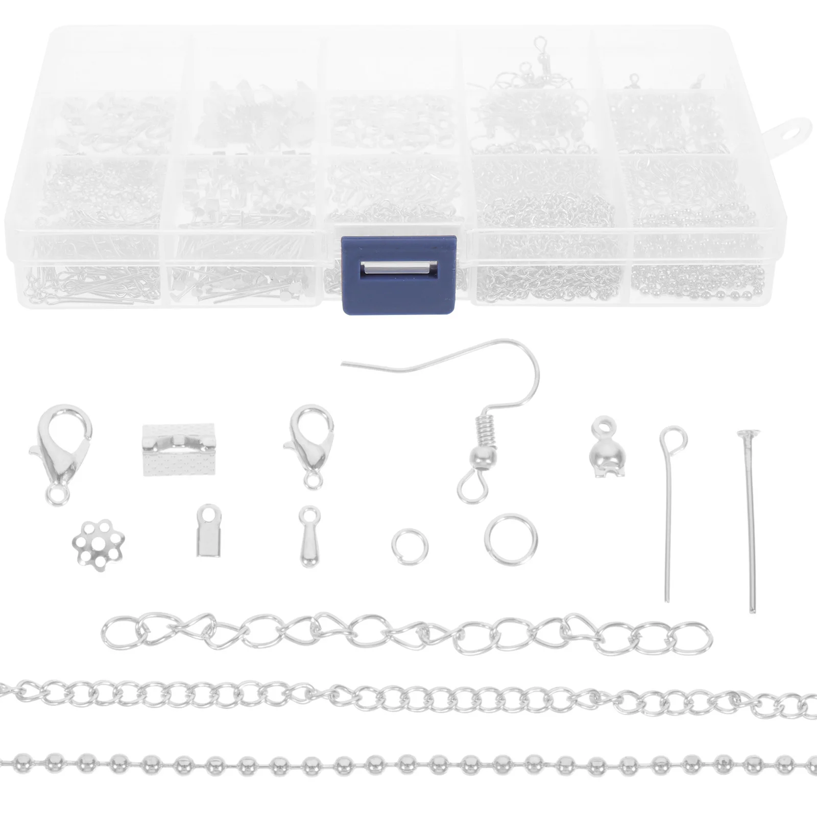 

1 Box Jewelry Making Kit Premium Iron Diy Necklace Bracelet Set Clasps Findings Supplies Repair Crafting Material Kit