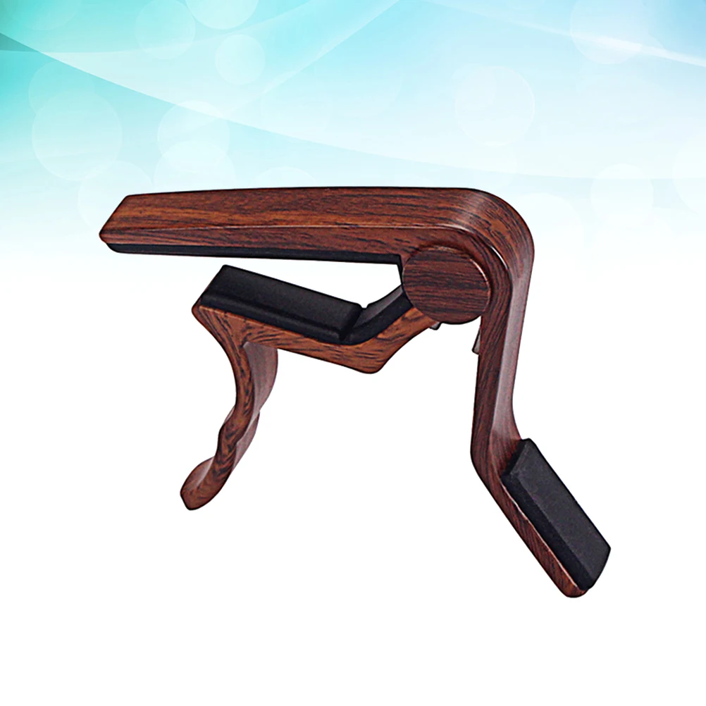 

Aluminum Alloy Guitar Capo Wood Color K37 Brown For Acoustic Electric Guitar Ukulele Banjo Mandolin Clip-On Tuner Scratch
