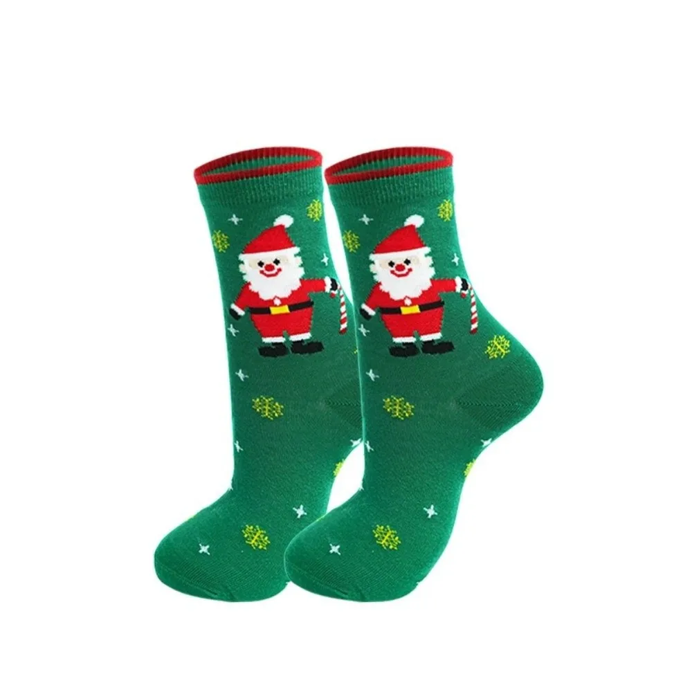 12pcs Comfort Red Christmas Socks Santa Claus Elk Crew Socks Snowman Floor Sleeping Socks Festive