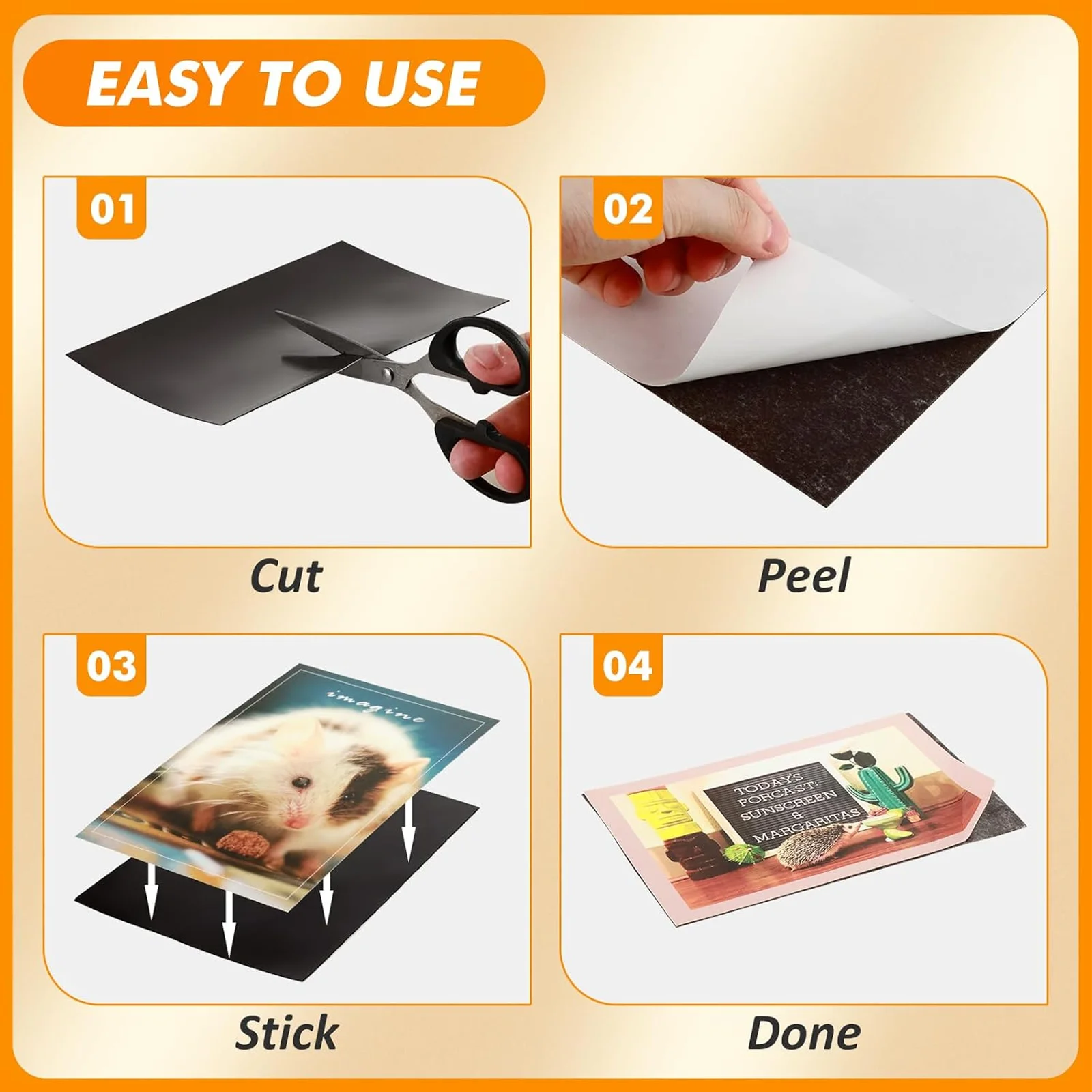 5/10 folhas a4 folhas magnéticas autoadesivas 8.3x11.7 polegadas papel magnético pegajoso flexível 12mil para uso doméstico e de escritório