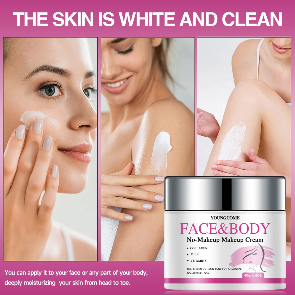 كريم أساس للوجه والجسم BB خافي عيوب البشرة يسمح بالتهوية وتفتيح لون البشرة وتبييض وترطيب ومنعش من Maquiagem Beauty