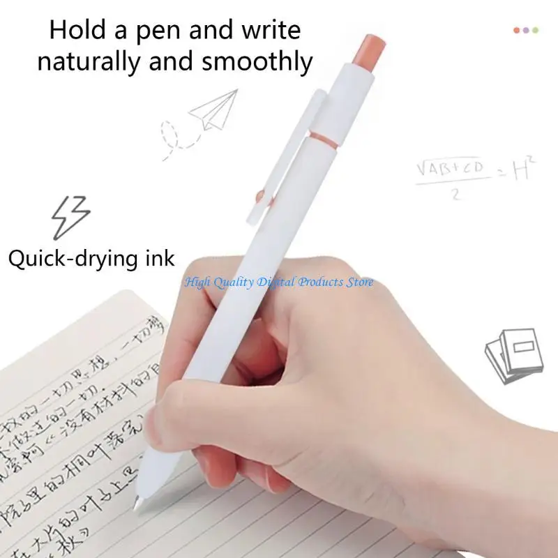 

U2JE 5Pcs Refillable Gel Pens Retractable Gel Pens Non-Slip Grip Refillable Office Signing Pen Smoothly Writing for Writing