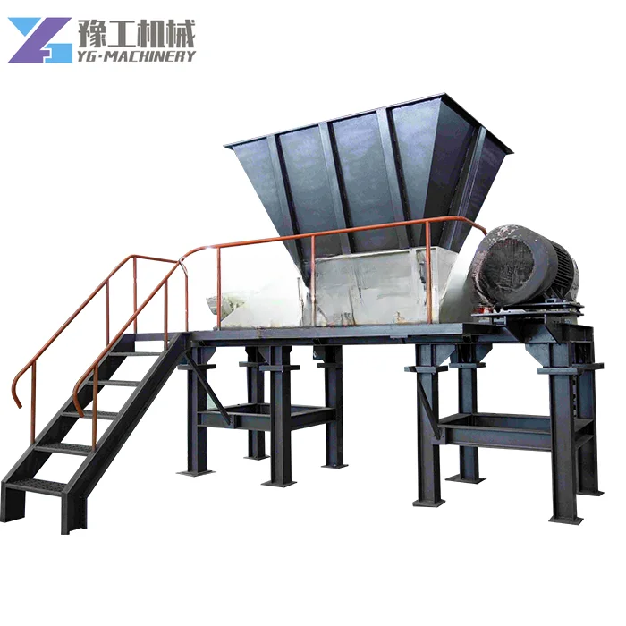 YG Double Shaft Aluminum Blocks Shredder Machine Soft Plastic Shredder and Crusher