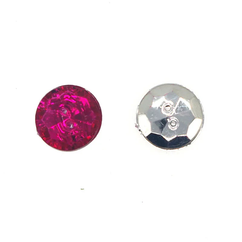 50PCs Acrylic Sewing Buttons Scrapbooking Round Two Hole 11mm Costura Botones Decorate bottoni botoes