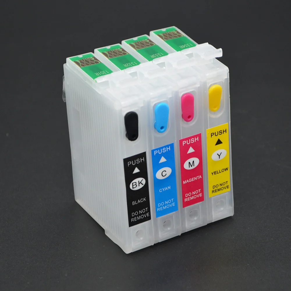 Recarga de cartucho de tinta com chip para Epson N11 NX420 NX125 T12 T22 TX120 TX129 TX420W TX235 TX235W NX230 TX130 Workforce 320 435