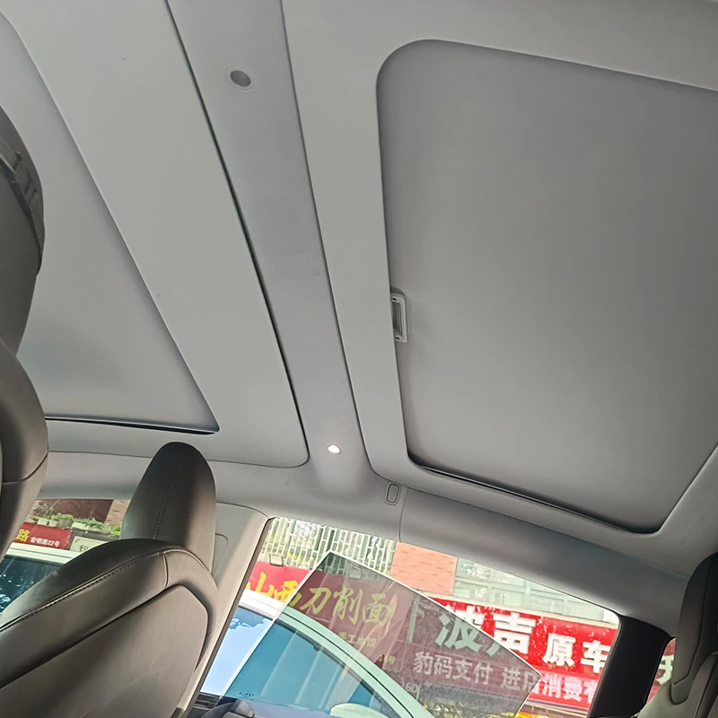 5Layer Nano Coating PVC Sunshade for Tesla Model 3 Model Y Manual Roof Shade UV Protection Heat Insulation No Sagging Custom Fit