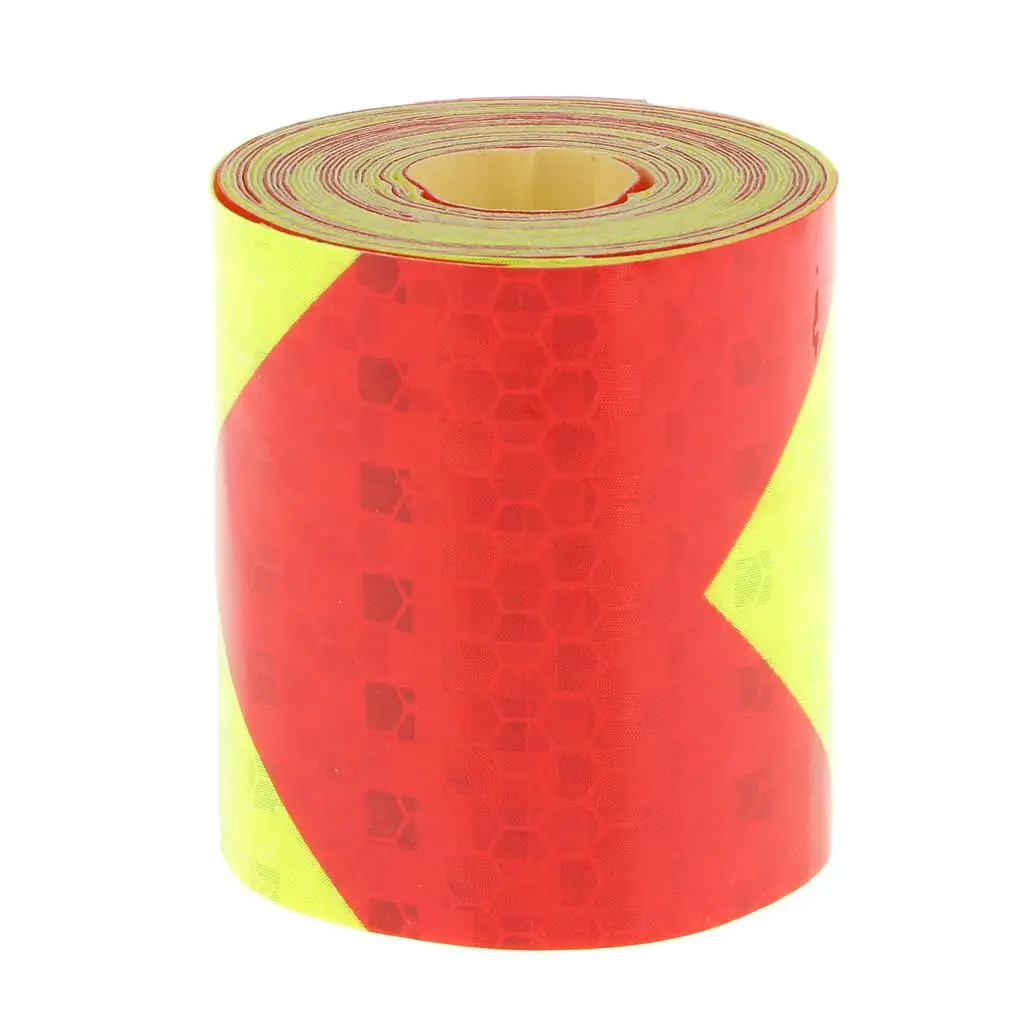 3-5pack Reflective Warning Conspicuity Tape Arrow Pattern Sticker -Red with