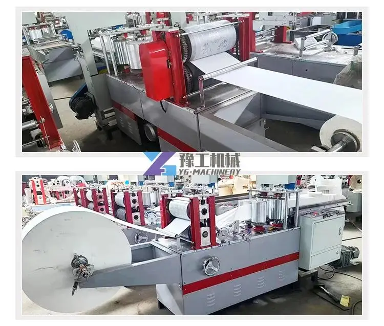 Fully Automatic Factory Price High Speed Double Head Printing Paper Napkin Making Machine