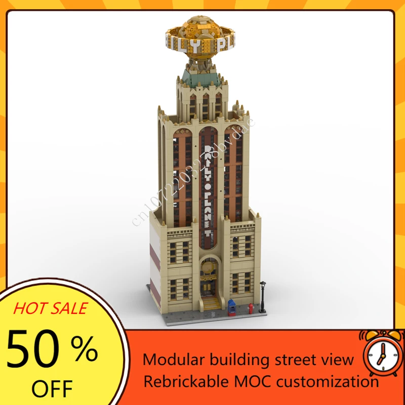 

5000PCS Daily Planet Hot City MOC Puzzle Architecture Creative StreetView DIY Assembly Model Birthdayal Toy Christmas Gift