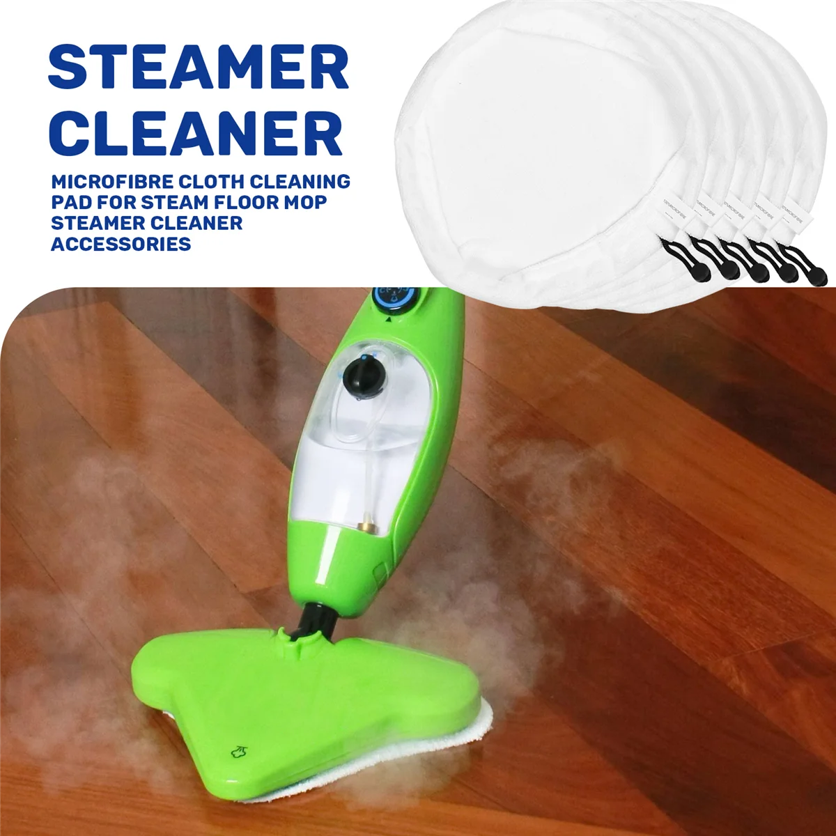 스팀 청소기 바닥 걸레 기선 청소기 트리플 코너 교체를위한 새로운 8Pcs 극세사 천 청소 패드