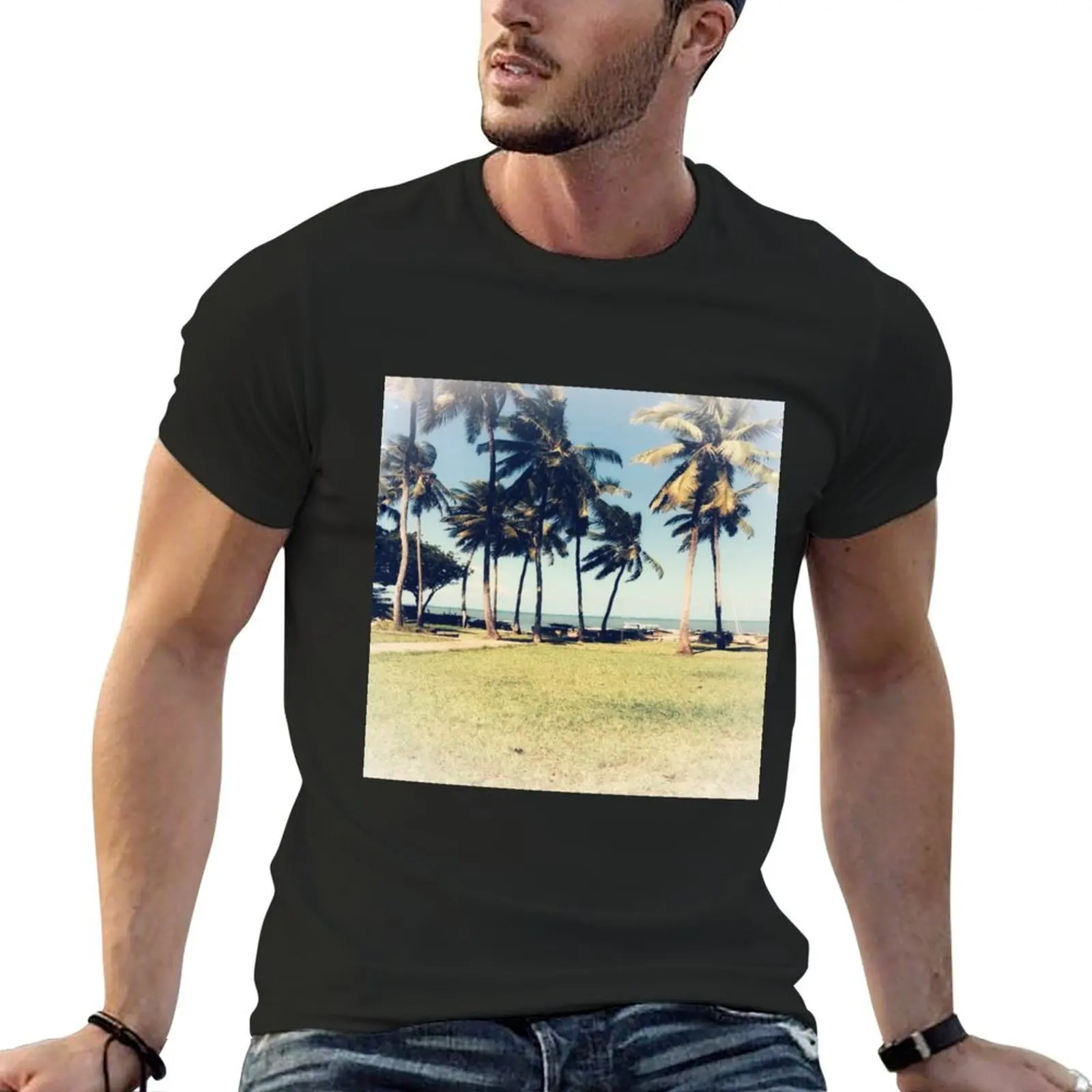 Mombasa beach T-Shirt anime clothes anime figures blanks vintage men tshirt