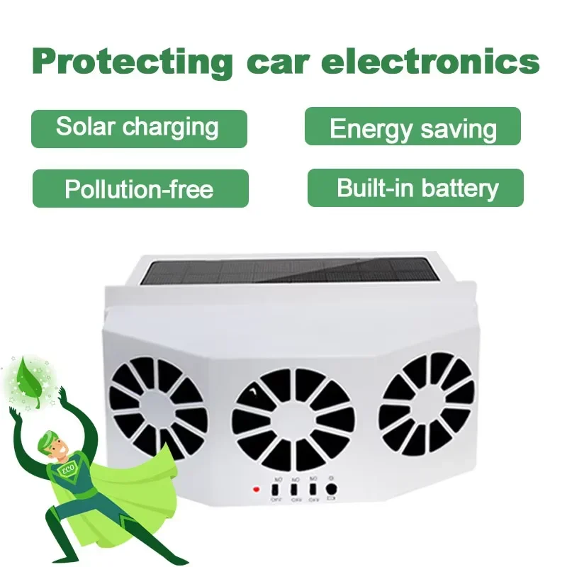 

Solar car ventilation fan Window exhaust fan ventilation exhaust fan Vehicle exhaust fan cooling artifact radiator