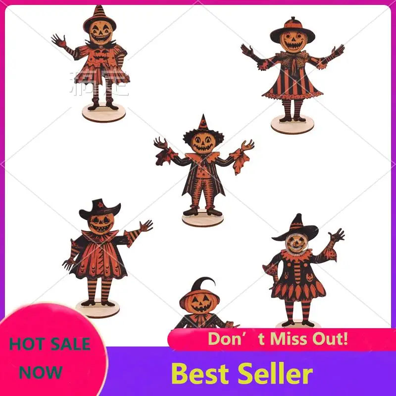 

ABNL Halloween Vintage Bunting Wooden Halloween Banner Hangable Vintage Farmhouse Banner Halloween Decorations With Rope