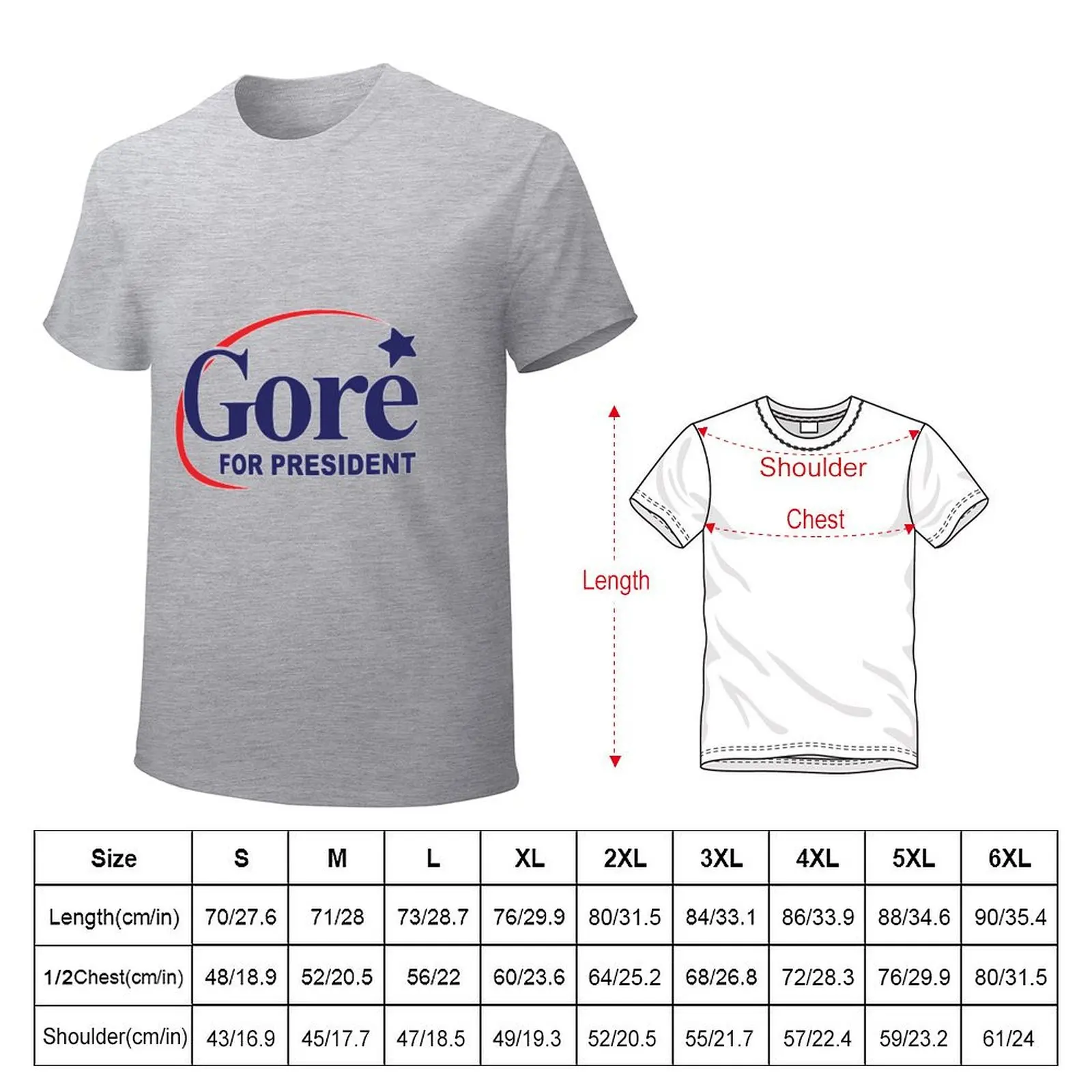 Al Gore for President T-shirt animal prinfor boys kawaii clothes oversized t shirts for men