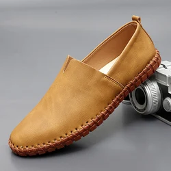 Mocasines informales de cuero para hombre, zapatos de vestir de boda, talla grande, gamuza, alta calidad