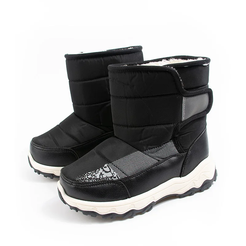 Cross-border Children's Snow Boots for Export, Boys' and Girls' Fleece-Lined Winter Boots, Outdoor Cotton Shoes, Warm Shoes for
