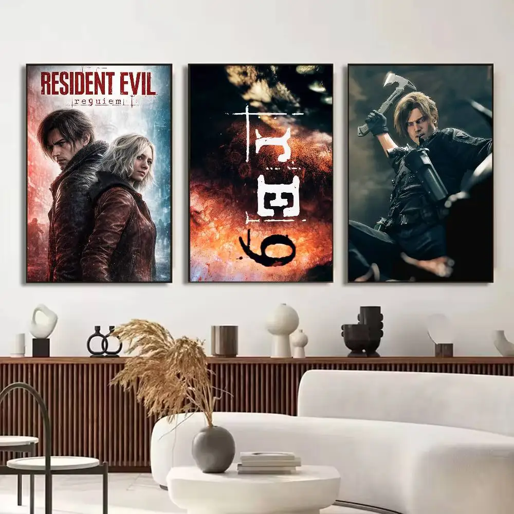 Leon R-Resident E-Evil 9 Poster Versatile HD Waterproof Wall Art Self-Adhesive Decor for Any Space Ideal Gift