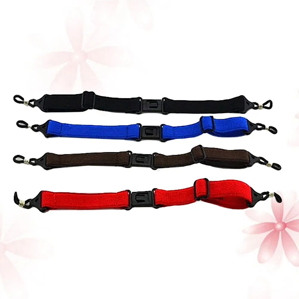 

Набор из 4 регулируемых универсальных ремешков-фиксаторов для очков, противоскользящие, для работы, при наклонении, для занятий спортом в помещении и на улице, удобные