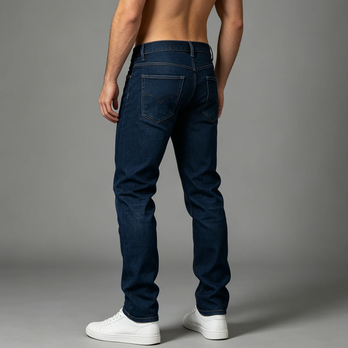 Men's Spring and Autumn Solid Color Slimming Straight Leg Jeans Fashion Handsome Simple Casual Pants Black Versatile Outdoor Pan