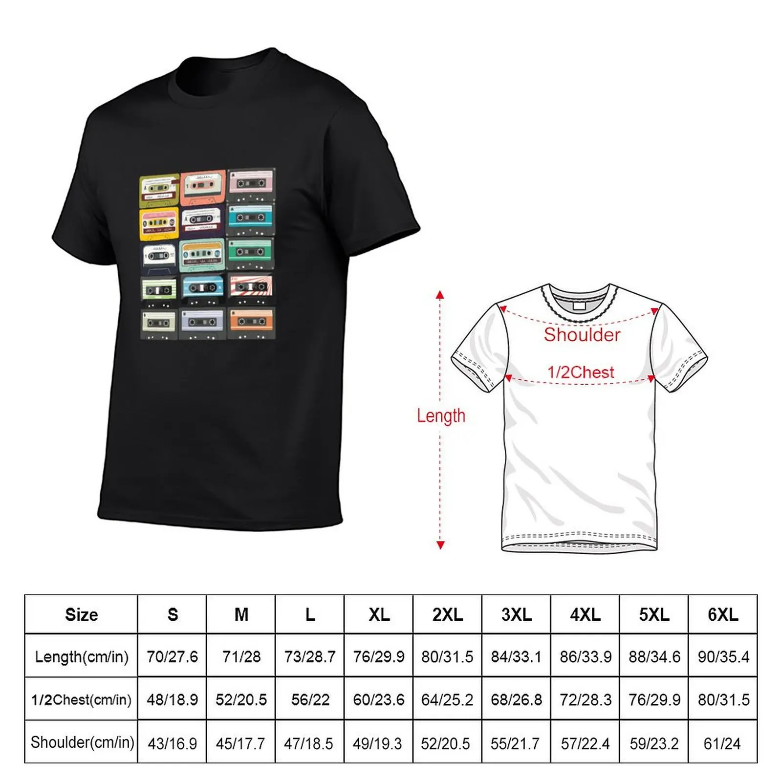 Casette Tape Mixtape Retro product T-Shirt Aesthetic clothing anime t shirts vintage anime shirt mens cotton t shirts