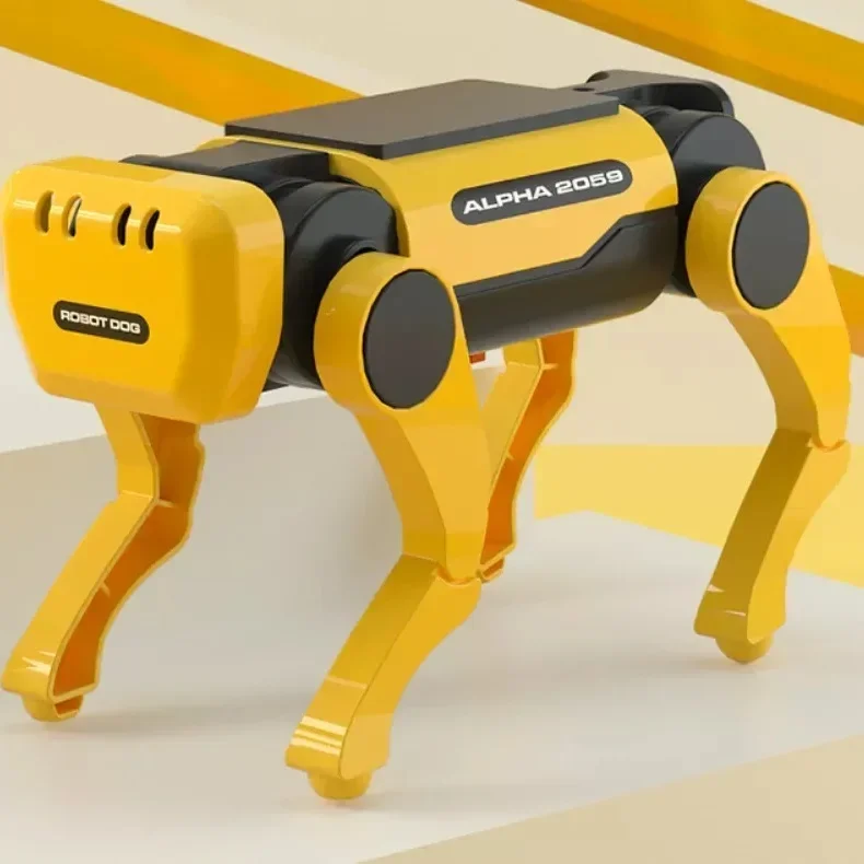 ألعاب كلب روبوت ذكية بيونيك رباعية الأرجل تعمل بالطاقة الشمسية ميكانيكية للكلاب ألعاب تجميع تعليمية لغز تكنولوجيا العلوم للأطفال