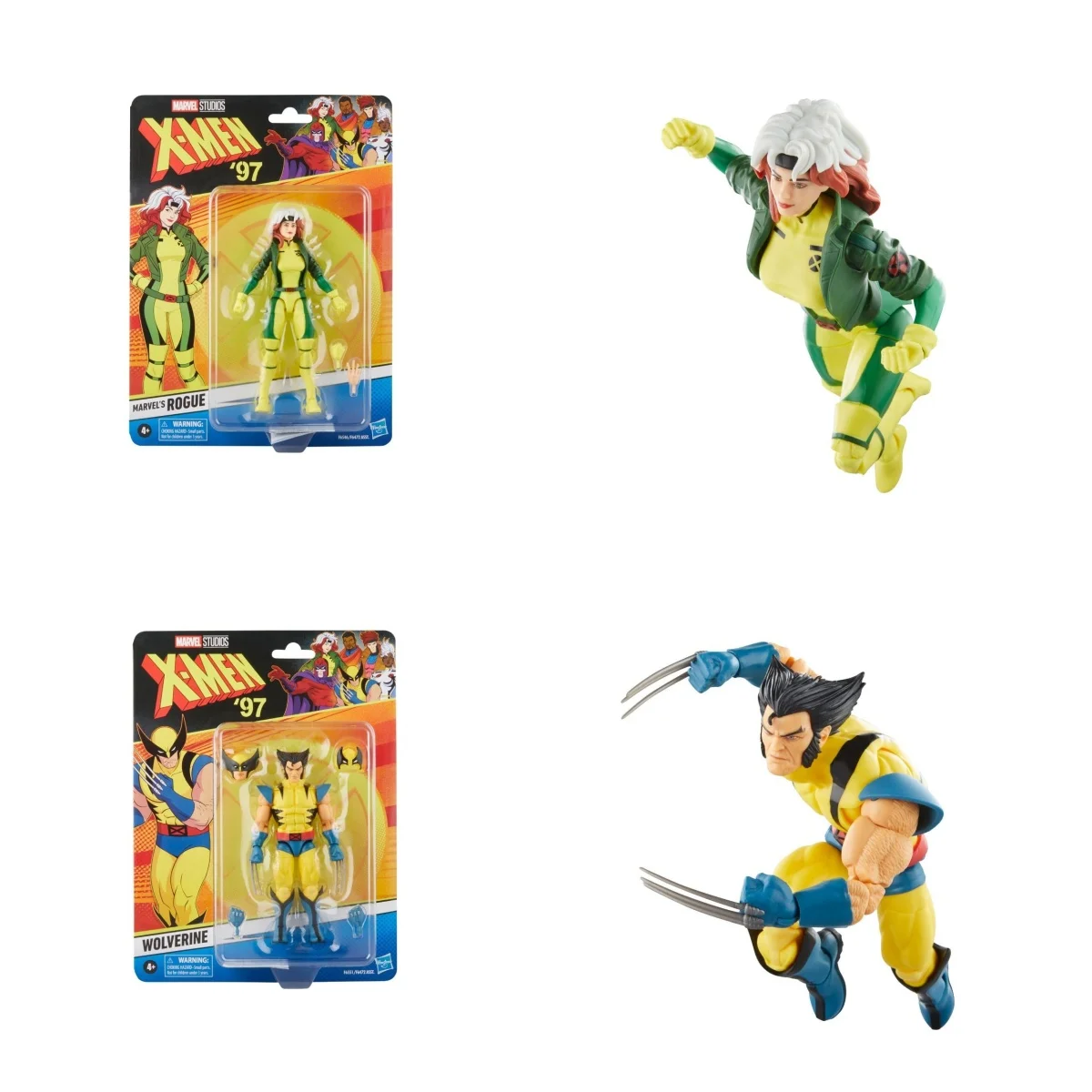 

ML X-Men '97 Animated Series Wolverine & Rogue Marvel Legends Action Figures 2-Pack - Collectible X-Men 90s Cartoon Toys