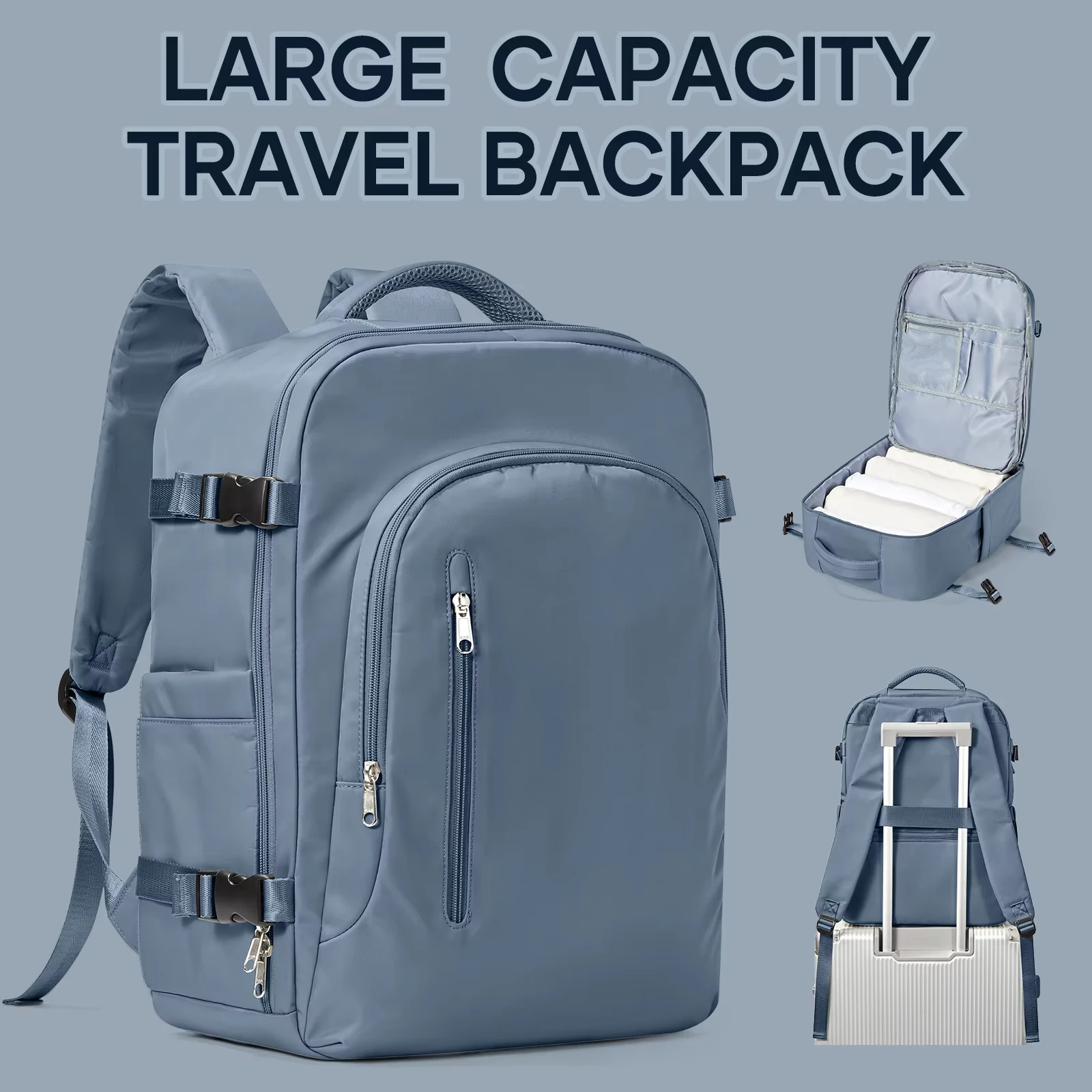 Laptoptasche, Reiserucksack für Damen, großes Fassungsvermögen, Easyjet Carry-Ons 45 x 36 x 20 Rucksack Ryanair 40 x 20 x 25, Herren-Kabinenrucksack