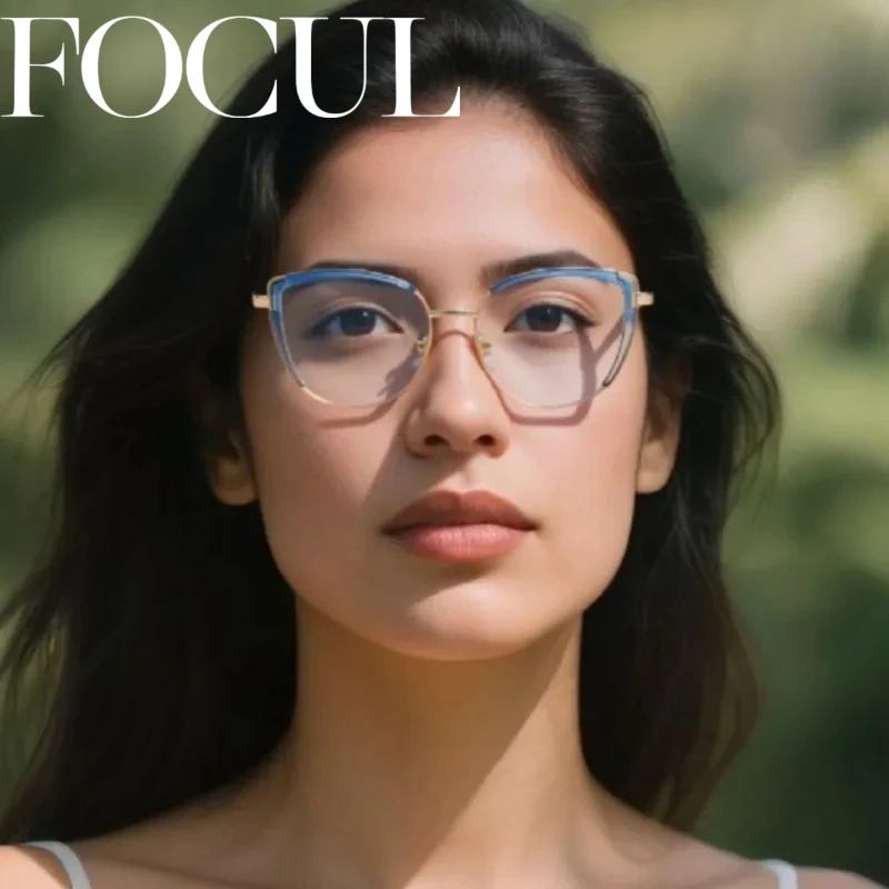 

FOCUL Versatile Progressive Photochromic Myopia Anti Blue Ray Eyeglasses Personalized Customized Prescription Optical Eyewear