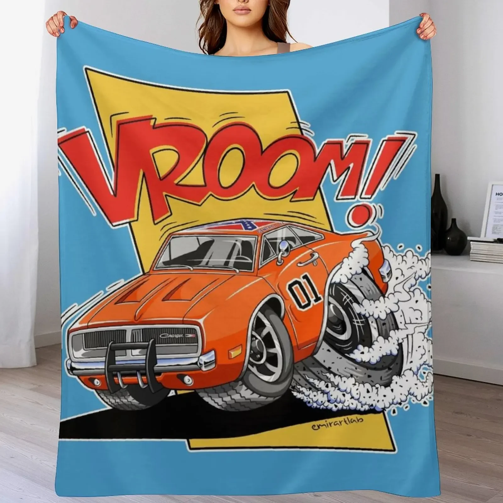 

General Lee Throw Blanket valentine gift ideas Sofas for sofa Loose Blankets